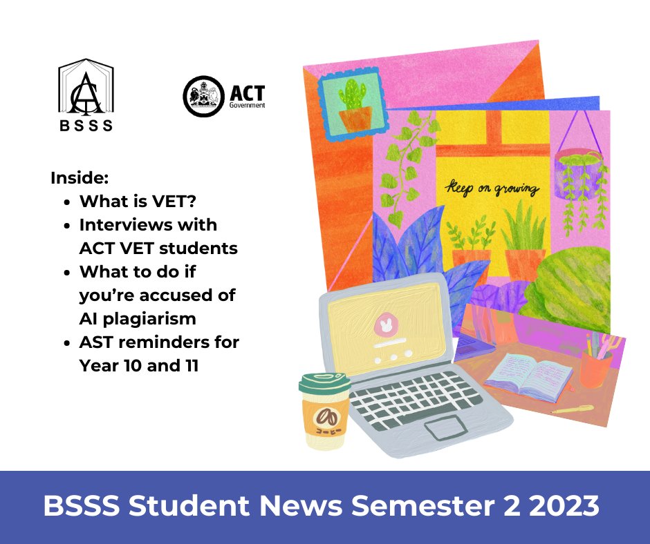 ACT_BSSS's tweet image. The current student newsletter is now live to our website. Thank you to the VET students who shared their experiences with us! bsss.act.edu.au/news/2023_news…
