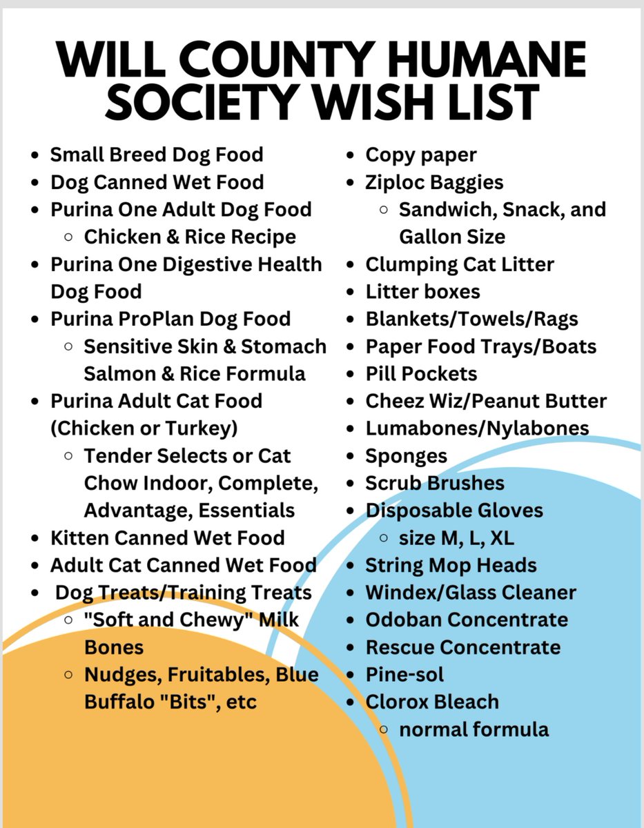 One of our RCHS football players, Joey Ulrich,  is collecting donations for the Will County Humane Society this Saturday at Top Fuel from 10:30am - 5:00pm.  Please bring any of the items listed if you are able.