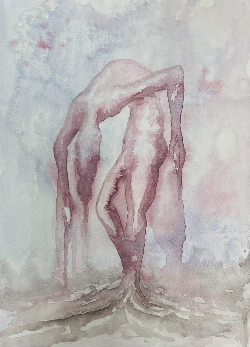 tannercaruthers's tweet photo. “Visitor,” watercolor on cold -pressed paper, 11”x15”. https://t.co/qzINHurvsv