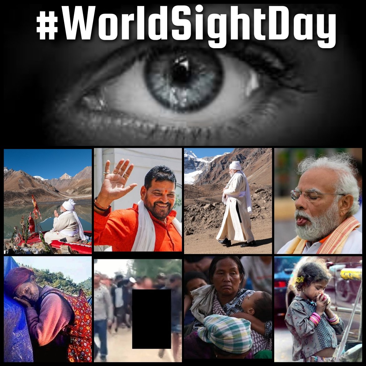 𝐘𝐞𝐬𝐭𝐞𝐫𝐝𝐚𝐲, 𝙸𝚗𝚍𝚒𝚊 𝙾𝚋𝚜𝚎𝚛𝚟𝚎𝚍 𝚆𝚘𝚛𝚕𝚍 𝚂𝚒𝚐𝚑𝚝 𝙳𝚊𝚢

#WorldSightDay #ManipurViolence #ManipurCrisis #HungerIndex #ModiInUttarakhand