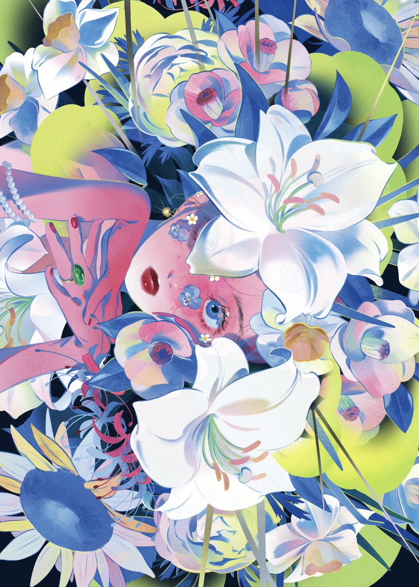 「花面 - Flower masquerade - #Emotions2023」|mashuのイラスト