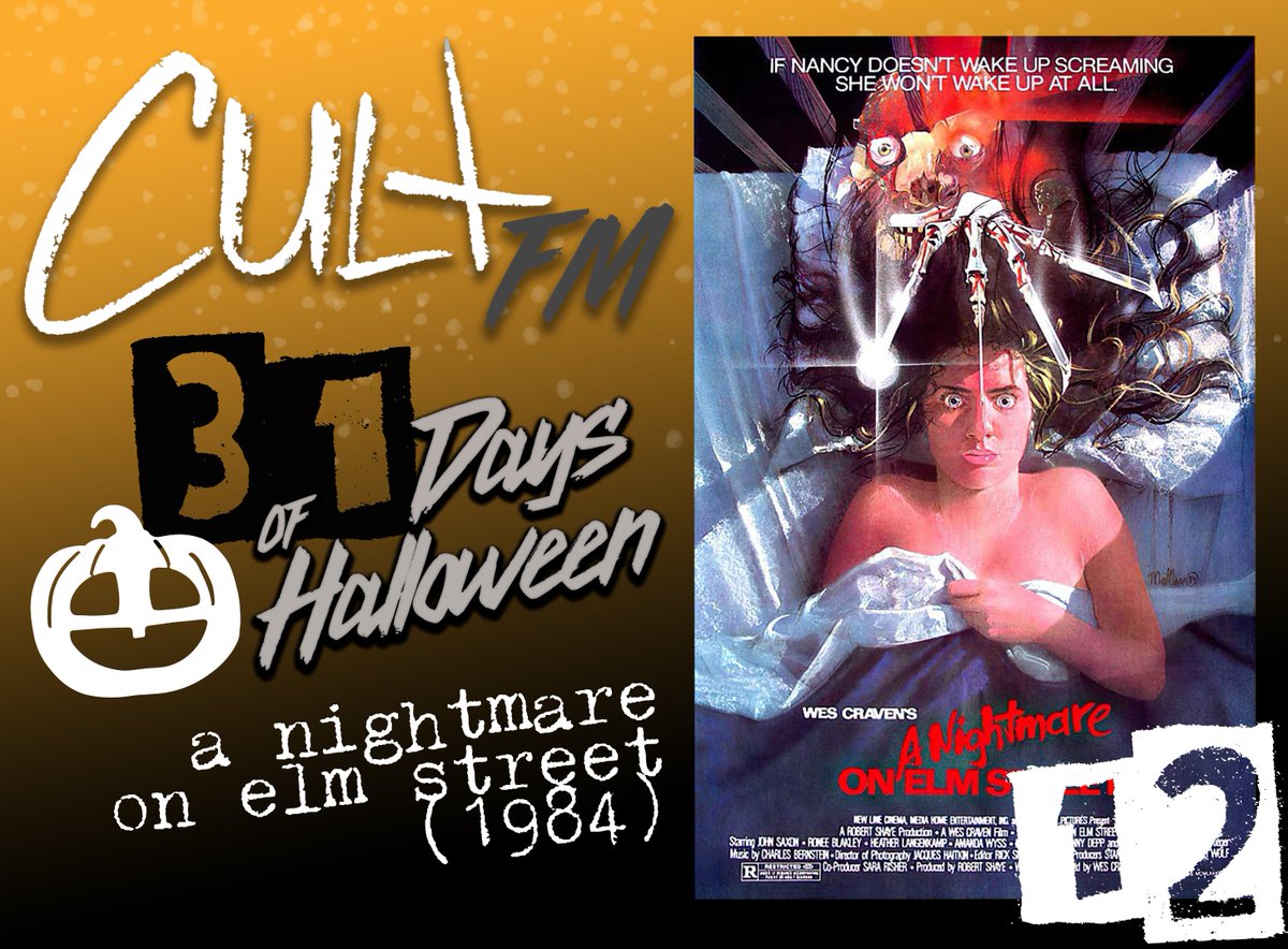 CultFMpod's tweet photo. Day 11 of the #CultFMHorrorChallenge is 1984's 𝐀 𝐍𝐈𝐆𝐇𝐓𝐌𝐀𝐑𝐄 𝐎𝐍 𝐄𝐋𝐌 𝐒𝐓𝐑𝐄𝐄𝐓 💤

Don't forget to let us know your thoughts on this #Horror flick!

#31DaysOfHorror #31DaysofHalloween https://t.co/2KngVC80cA