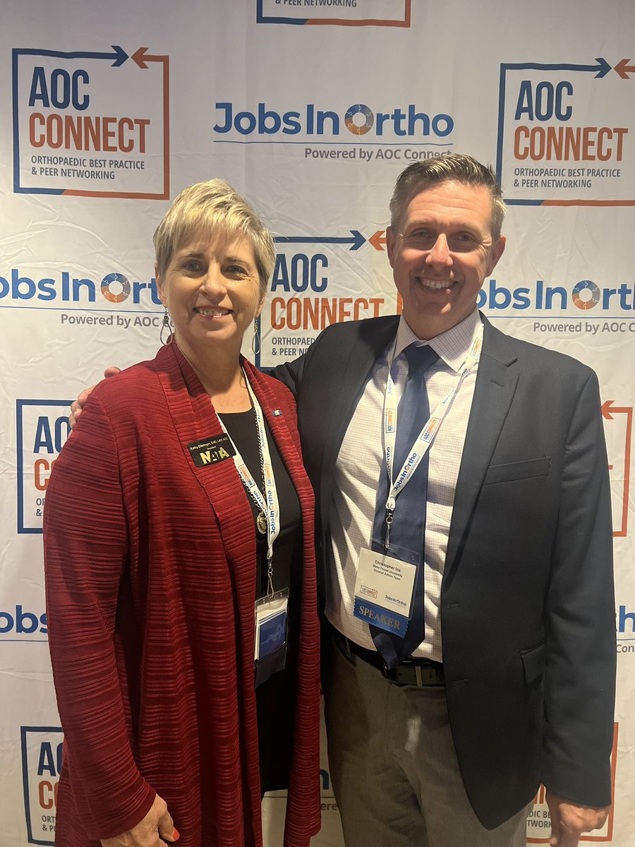 Feeling inspired by the #AOCConnect meeting. <a href="/NATA1950/">NATA</a> President <a href="/KathyIDieringer/">Kathy Dieringer</a> presented along Christopher Ina on the healthcare labor shortage. They crushed it and this audience loves their ATs!