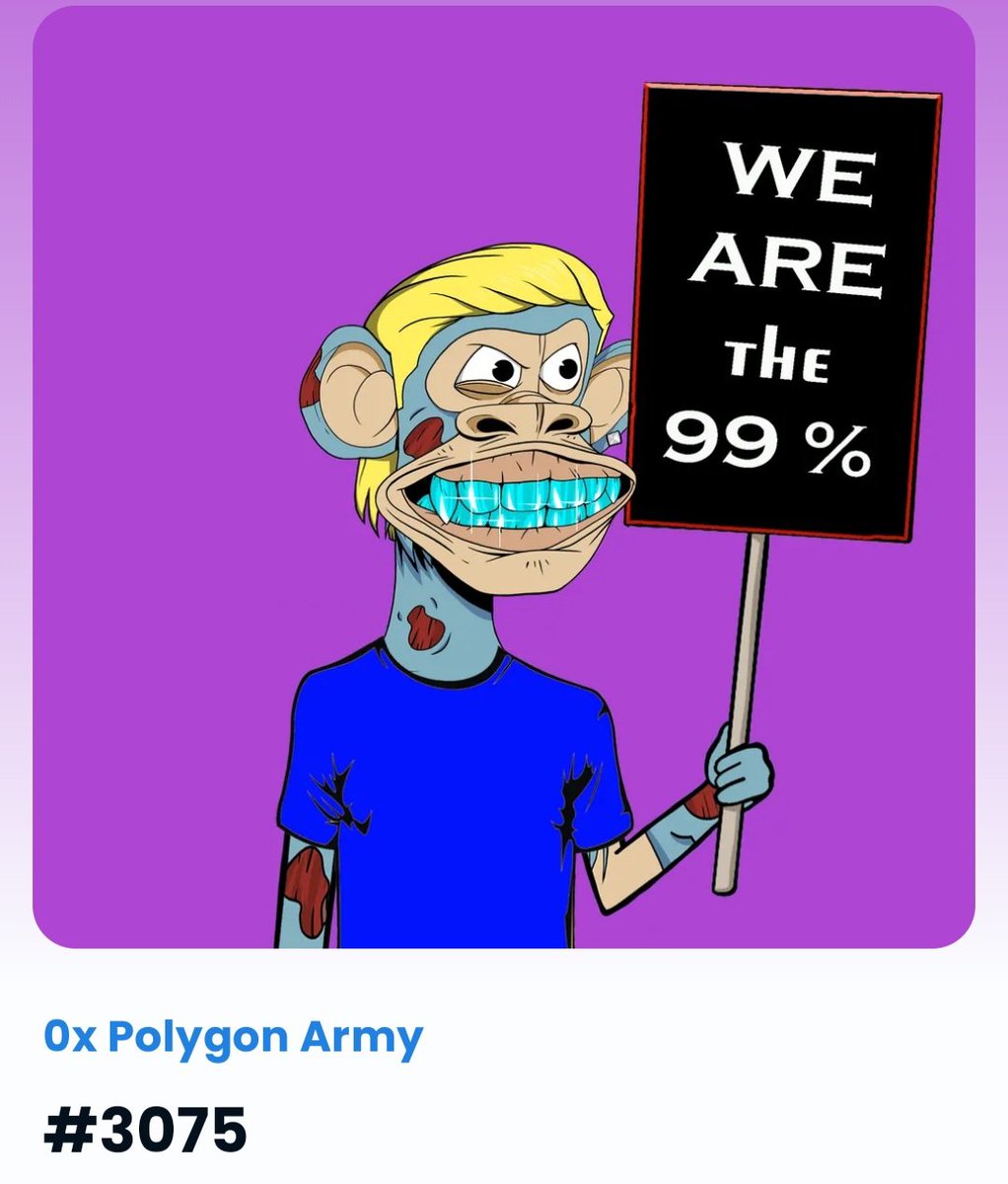Hey check out this awesome #nft that I just won from 
@0xPolygonArmy

Be sure you are following them for more great #NFTGiveaways like this.

View more from the #NFTCollection 
opensea.io/collection/0x-…