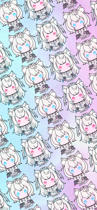 【待受に使いやすいかもしれないイラストシリーズ】フワモコちゃん※二次配布、SNS等での使用はお控え下さい。※待受への使用は問題ありません。#FWMCpix 