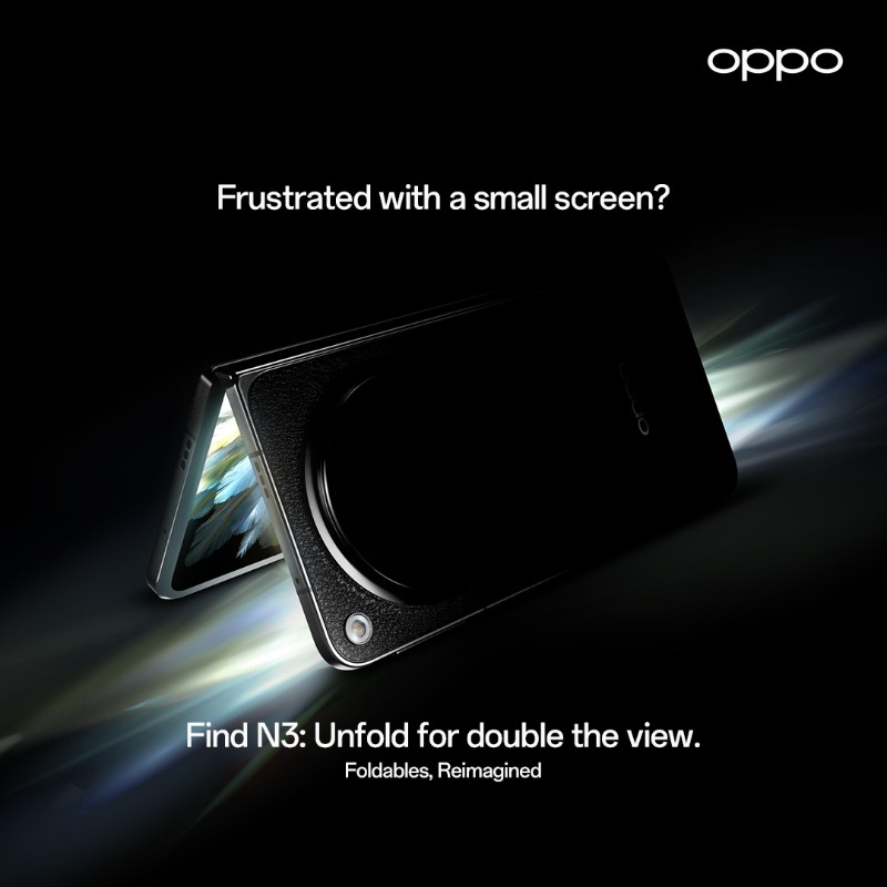 OPPOIndonesia's tweet photo. Unfolding the extraordinary: #OPPOFindN3 with its revolutionary foldable screen!

Register your interest now at https://t.co/2MGJF72hjK
And get a limited 10% discount voucher.

#OPPOFindN3Series
#FoldablesReimagined