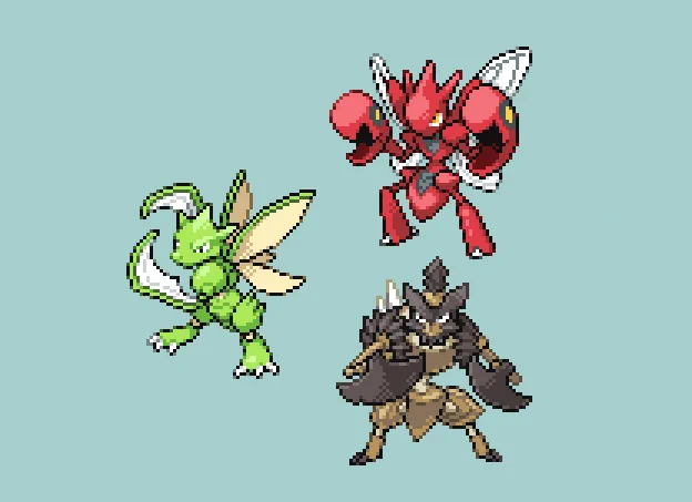 #pixelart #ドット絵 ストライク・ハッサム・バサギリ