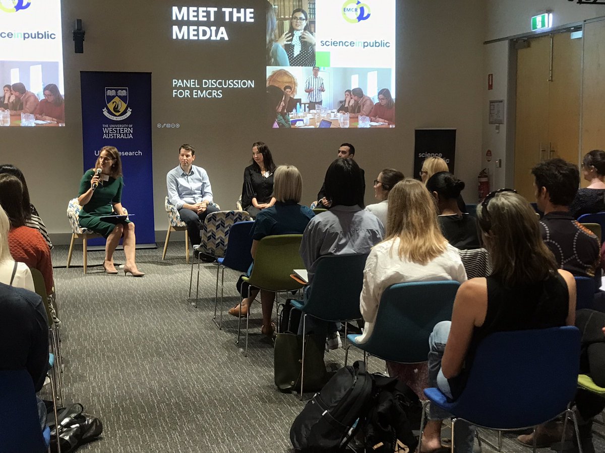 UWA Research (@uwaresearch) on Twitter photo The media are an important channel to help you communicate your research. Lots of questions for 3 WA journalists on the panel today <a href="/JakeSturmer/">Jake Sturmer</a> <a href="/Nickalviani/">Nick alviani</a> Kim MacDonald.
<a href="/perth_meso_dr/">Anna Nowak</a> <a href="/UWA_EMCRN/">UWA Early and Mid Career Researcher Network</a> The media are an important channel to help you communicate your research. Lots of questions for 3 WA journalists on the panel today <a href="/JakeSturmer/">Jake Sturmer</a> <a href="/Nickalviani/">Nick alviani</a> Kim MacDonald.
<a href="/perth_meso_dr/">Anna Nowak</a> <a href="/UWA_EMCRN/">UWA Early and Mid Career Researcher Network</a>
