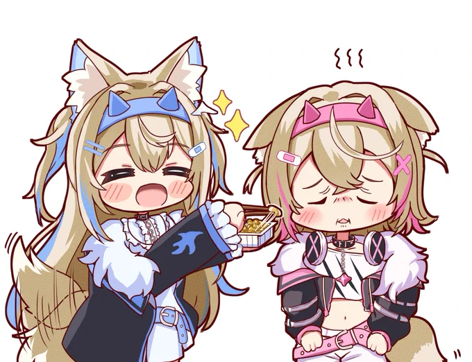 本当に楽しそうなフワワちゃんと本当にイヤそうなモココちゃんの対比を楽しめる納豆チャレンジ好き  #FWMCpix