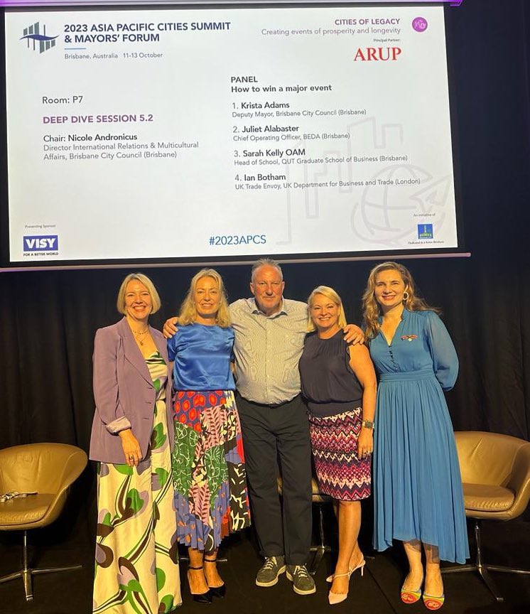 ukinaustralia's tweet photo. 🌎🤝 Joining hands with the Asia Pacific Cities Forum! 
@BeefyBotham engages in dynamic Q&amp;A panel discussion on how to secure major events. Lord Botham shared insights on UK expertise to host successful intl. competitions. Let’s explore the exciting opportunities that lie ahead! https://t.co/rnhl1sruQC