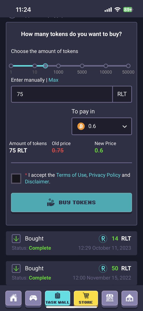 unknowngamerher's tweet photo. @rollercoin_com  think something wrong with converting btc to RLT https://t.co/inVlKssgNj