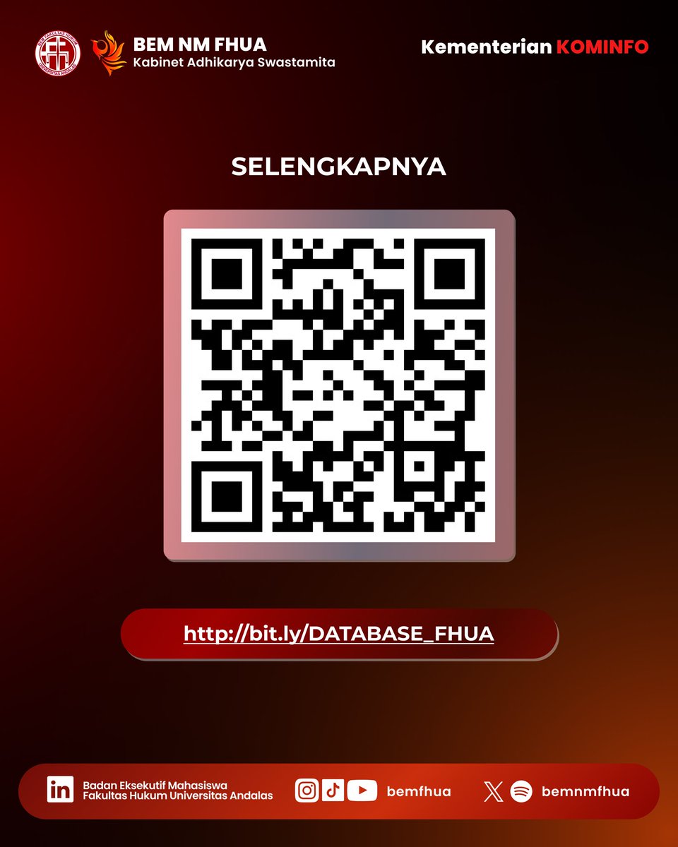 bemnmfhua's tweet photo. Yuk! Persiapakan dirimu semaksimal mungkin dengan mendownload bahan belajar yang telah tersedia pada Database FHUA.

Untuk dapat mengaksesnya dapat discan melalui Barcode atau kunjungi tautan di baawah ini!
https://t.co/aibdUsqJzz https://t.co/qyybXsbyPY