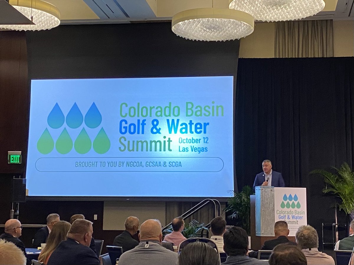 Insightful day at the Golf &amp; Water Summit in Vegas! According to UCR research dialing in your #golf irrigation system can lead to potential 20% water savings. ⁦<a href="/GCSAA/">GCSAA</a>⁩ #HunterGolf