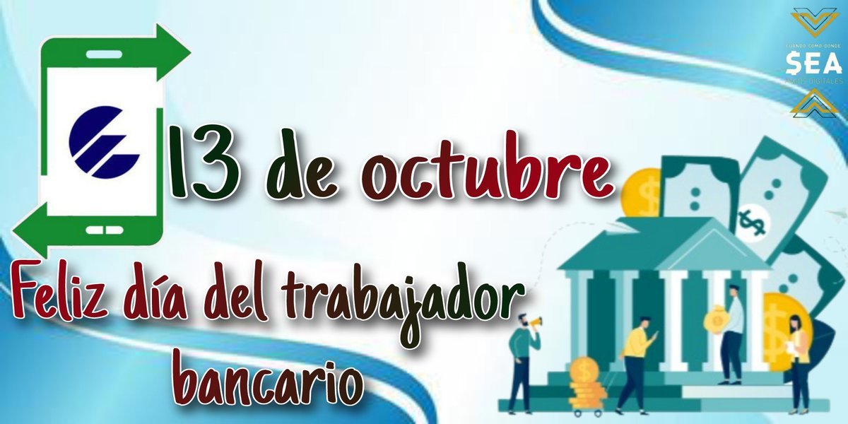 Este 13 de octubre el sistema bancario cubano está de aniversario. Desde <a href="/TransfermovilS/">Transfermóvil Cuba</a> enviamos nuestra felicitación para todos los trabajadores bancarios.
Únidos en la #TransformaciónDigital, la #Bancarización y el desarrollo del #ComercioElectrónico.
<a href="/BancoCentralCub/">Banco Central de Cuba</a>