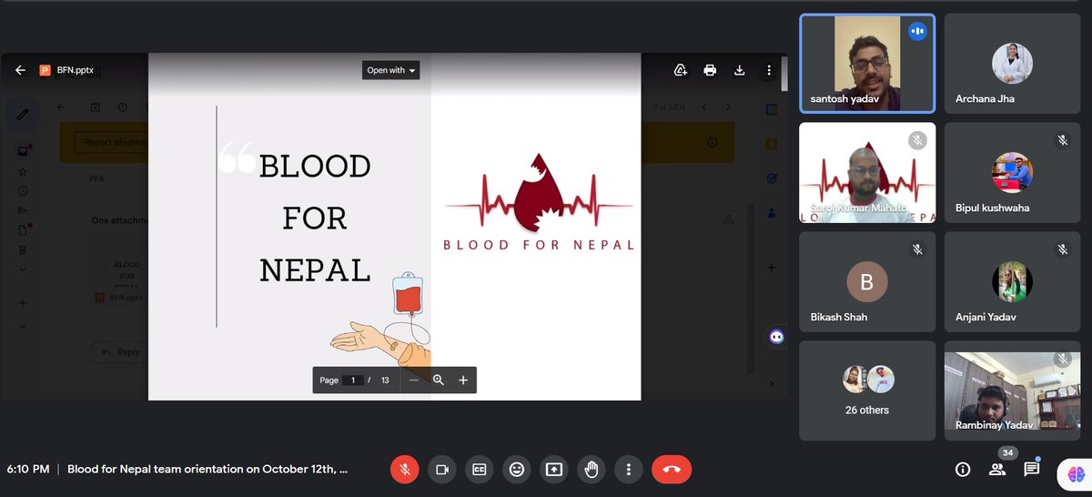 bloodfornepal's tweet photo. Blood For Nepal Team orientation was a success! Thank you to everyone who made it possible. Together, we can make a difference.
#BFN #BloodForNepal #BFNTEam #WeshareWeCare #BloodForNepalTeamOrientation https://t.co/KdH74rFdO6