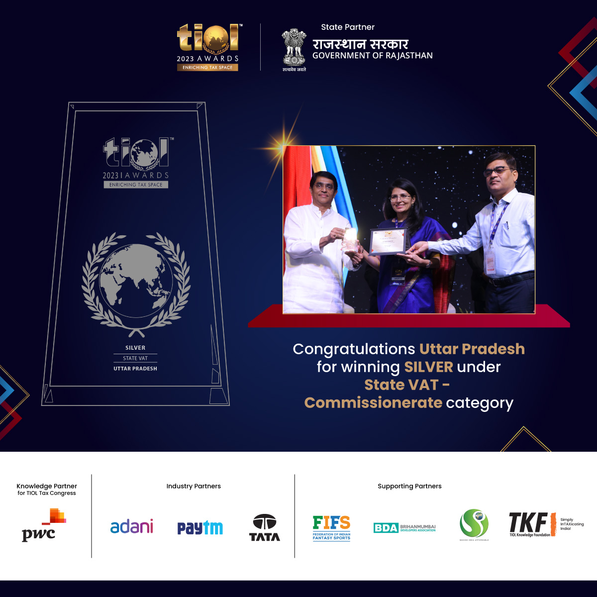 TiolAwards's tweet photo. TIOL Knowledge Foundation congratulates winners of the State VAT - Tax Commissionerates category.

@cbic_india @FinMinIndia @nsitharamanoffc @BugganaRaja @PwC_IN @AdaniOnline @Paytm @TataMotors @FIFS_Official @signatureglobal @gautammehra99 https://t.co/GJ1S6ysOip