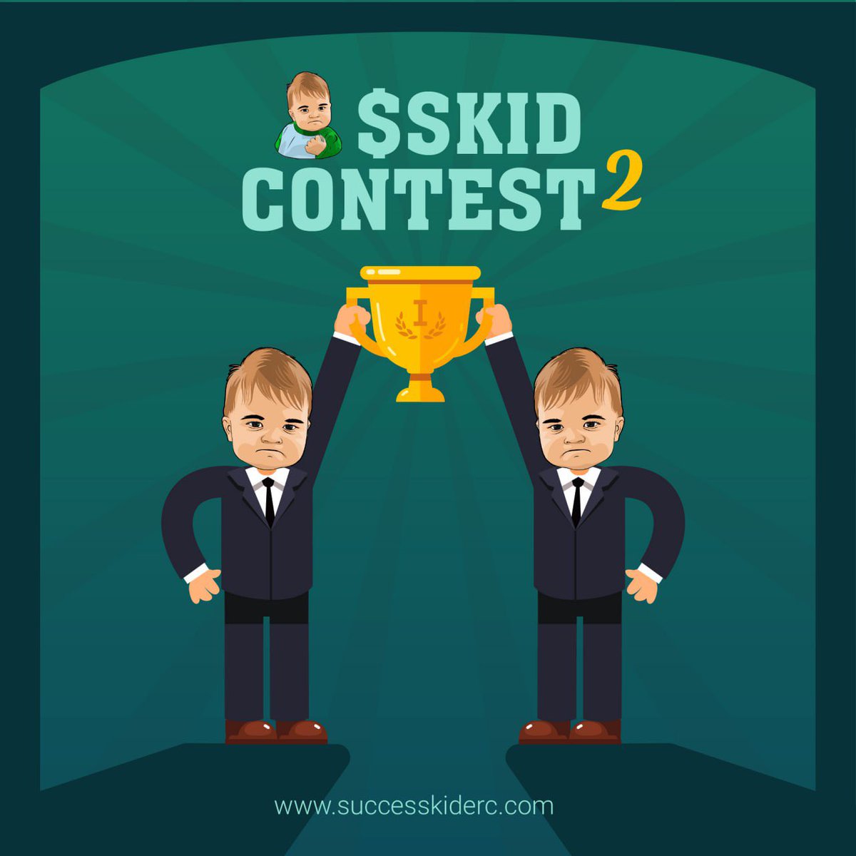 🔥 $SKID CONTEST 2nd 🔥
 
➡️ Create meme and post on your wall Twitter ( attach <a href="/Successkid_ERC/">Success Kid $SKID</a> + $SKID )

➡️ Sens your article link to this article to participate

➡️ Check link TG : t.me/c/1634809543/6…

🏆 PRIZE :  
1 : $300 
2 : $150 
3 : $100 
⏳ENDS ON October 21