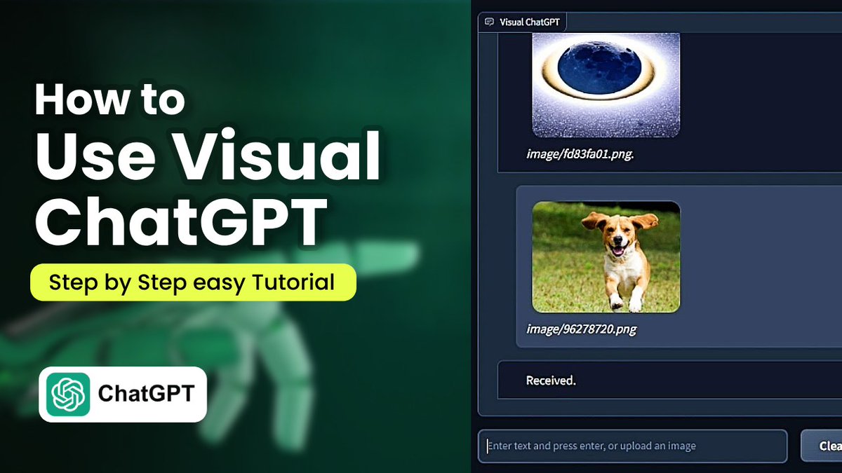 InitialSolution's tweet image. 👁️🗨️✨ How to use visual ChatGPT🚀🖼️
Dive into a new dimension of interaction! Discover the power of Visual ChatGPT, where conversations meet creativity. Explore and communicate visually!
More Details: youtu.be/M1oY-0rUi2w?si…
#VisualChatGPT #How #to #use #visual #ChatGPT