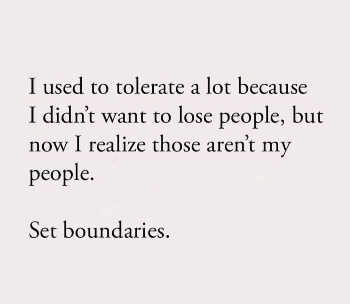 set healthy boundaries.