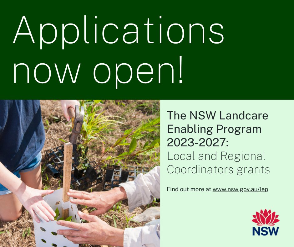 Want to know more about the NSW Landcare Enabling Program 2023-2027: Local and Regional Coordinators grants? 🌱 Register for session 2 webinar, Wednesday 25 October 👉 register.gotowebinar.com/register/36109…