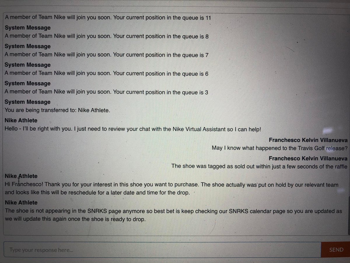 KupS_123's tweet photo. @uncle_chrissy I can’t share as it was in an fb group. But apparently one of the guys chatted the Nike Support. Here’s they’re convo. ctto. https://t.co/c307Z3QpVy