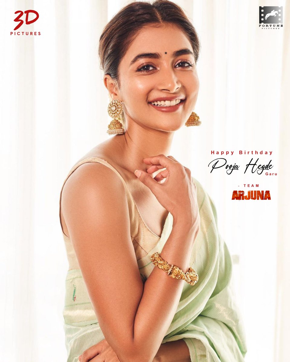 3DPicturesOffl's tweet photo. Happy Birthday to the @hegdepooja butta bomma of telugu cinema.

#HappyBirthdayPoojaHegde #PoojaHegde #3DPictures #FortunaPictures https://t.co/g9o36CxzhK