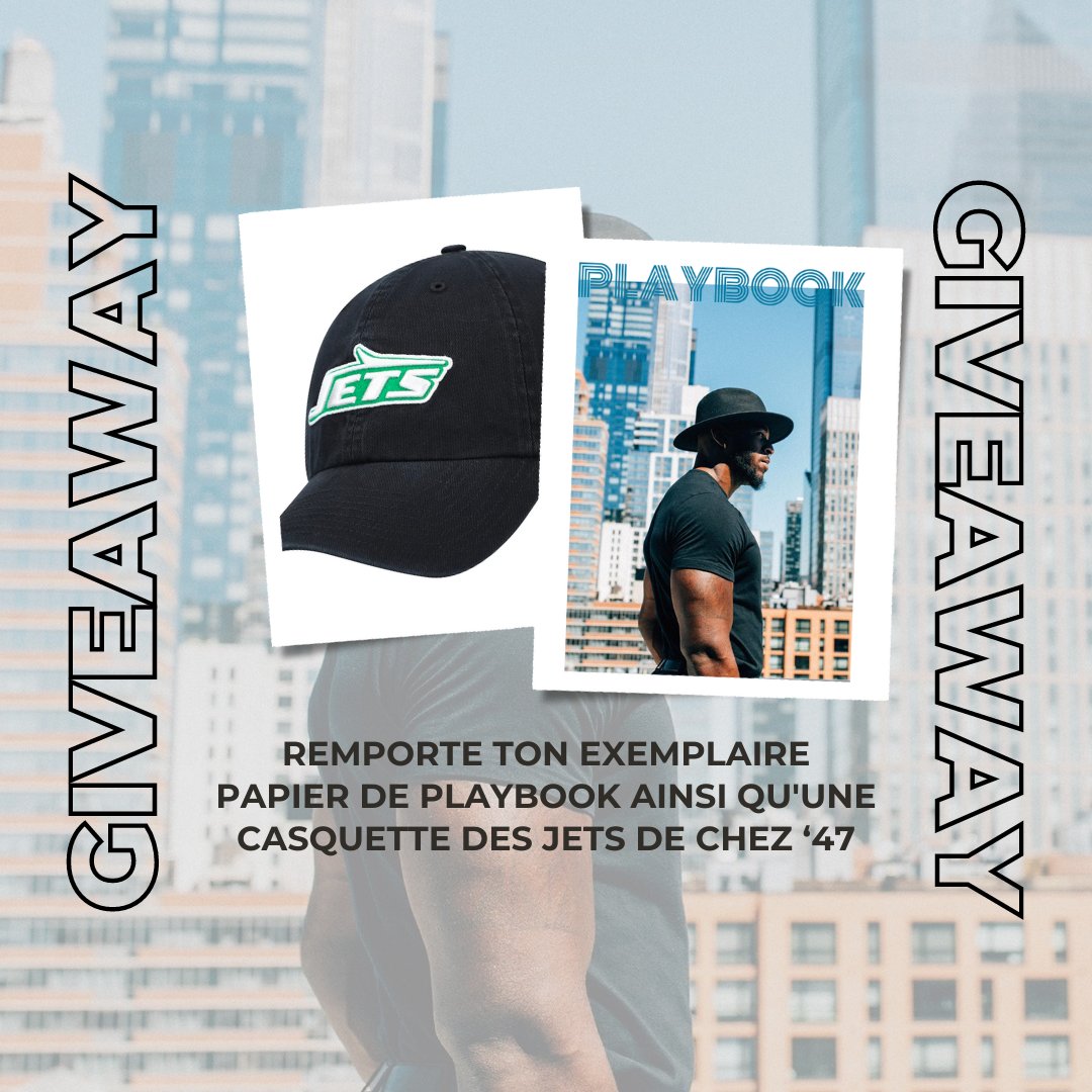 dunkiin_fr's tweet photo. Pour le 4ème numéro de #PLAYBOOK consacré aux Jets, remporte ton exemplaire papier ainsi que la casquette sur la photo de la marque '47 !

Pour cela :
- RT ce tweet 
- Follow @dunkiin_fr 
- 💚 ce post 

Bonus : invite quelqu'un en commentaire
TAS : 27/10 à 19h https://t.co/kdASPtfLwF