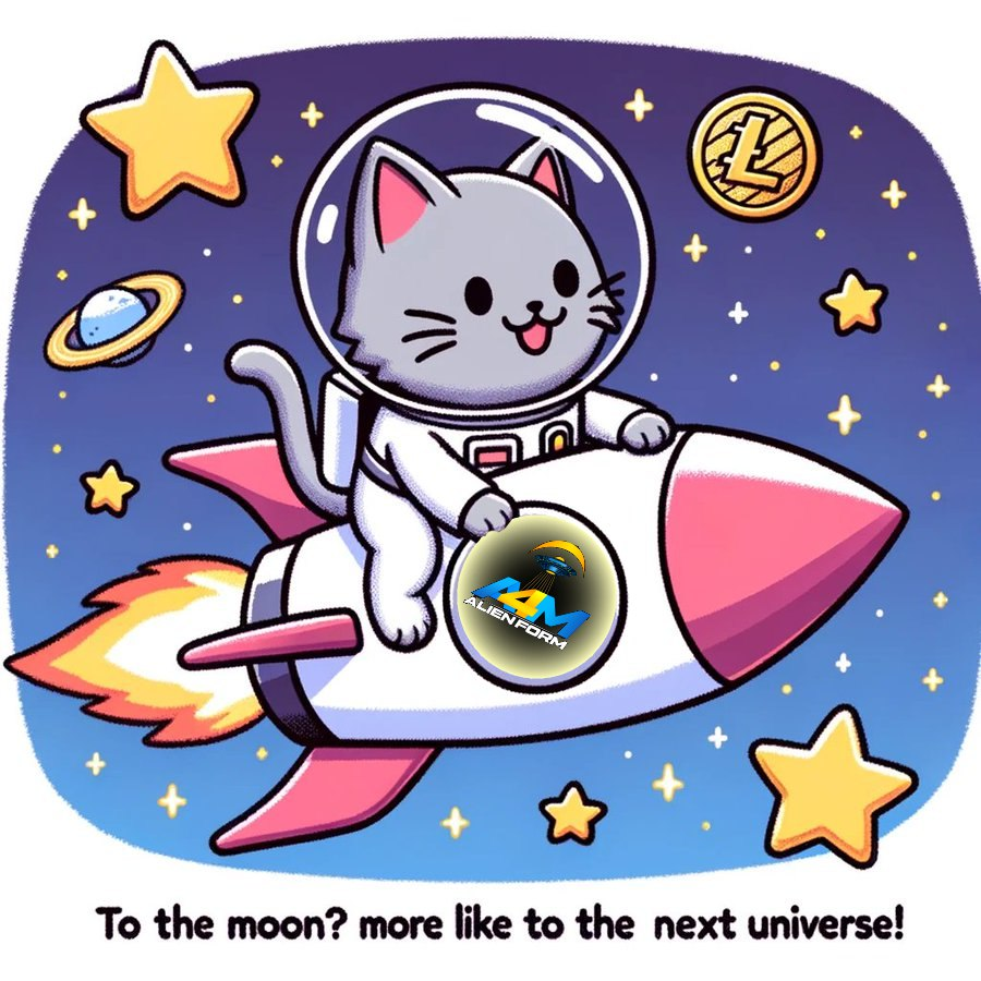 🚀 My cat's taking #A4M  to intergalactic levels! Who said 'to the moon' was ambitious enough? 🌌😺 #GalacticGains #CryptoKitty #BeyondTheMoon #CryptoCurrency @alien_4m alien4m.com