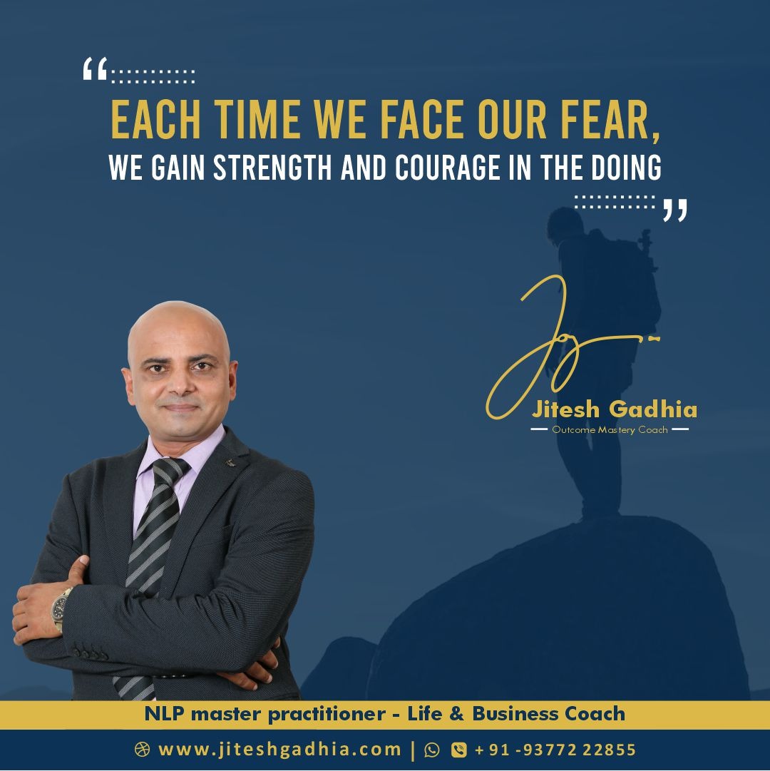 'Confronting our fears not only helps us overcome them but also empowers us with increased strength and courage.'
Jitesh Gadhia | NLP Master Practitioner | Life & Business Coach | Outcome Mastery Coach | Motivational Speaker | Direct Selling trainer
#FearToStrength #jiteshgadhia