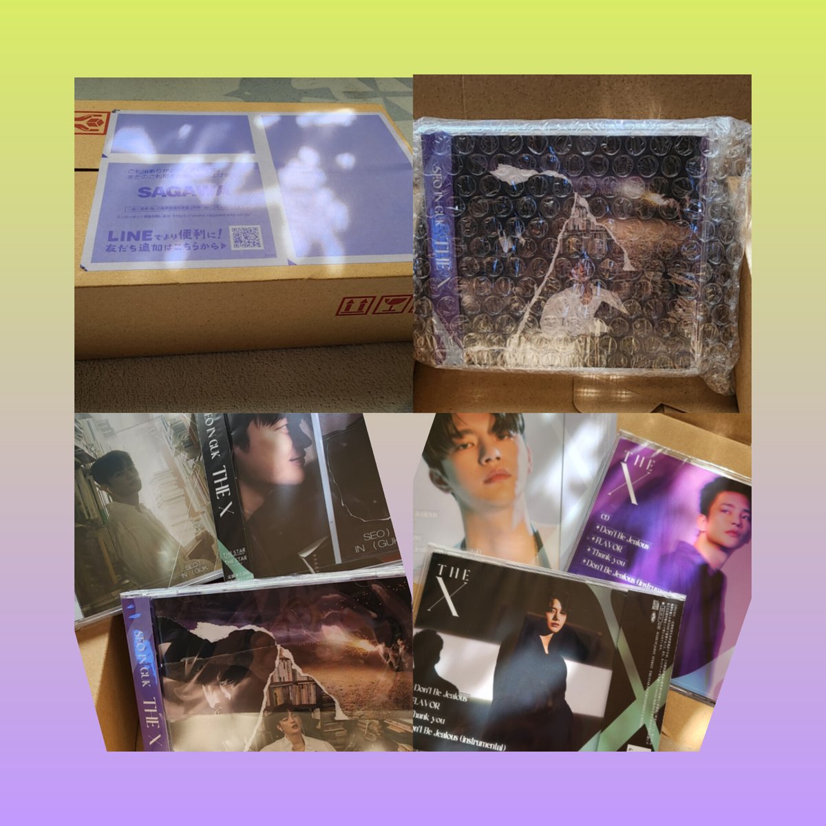 nolicon_com's tweet photo. 届いた～🎁💛𓈒𓏸
首を長～くして𓃱𓂃 𓈒𓏸
待ってましたょ～ん💛𓈒𓏸
あの日…10月7日🎂
まだ…余韻の中～🥹
窓からトラックが止まるのを～
何回も覗いて👀
道路工事のトラックと何回も
間違え🤣
やっと手に届いた🥹

 #THE X
 #ソイングク
 #徐仁國 https://t.co/qwvB4knSOE