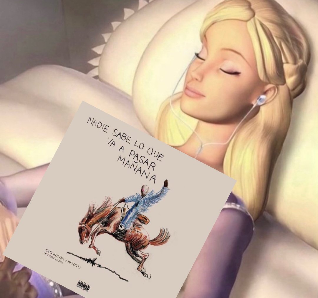 Silencio, estoy escuchando PERRO NEGRO de Feid y Bad Bunny. 💚