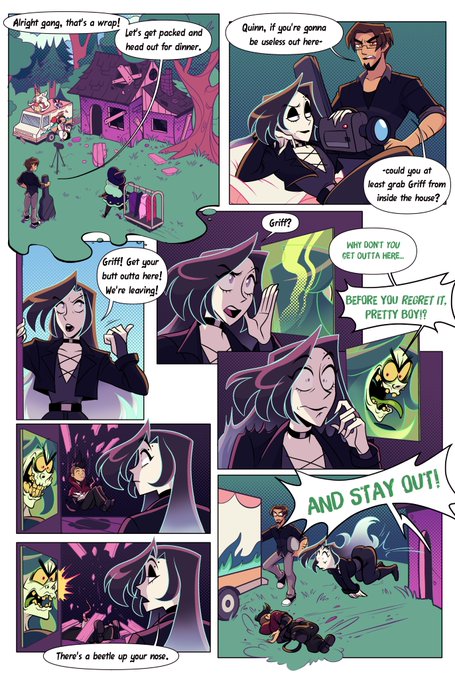 Happy Far-Fetched Friday The 13th! In our 27th comic, Quinn finds out the only thing scarier than your inner demons are their lack of beauty standards. 👻#FarFetchedShow  Written by @CizDude, drawn by @madelezabeth & colored by @squiderdoodle!