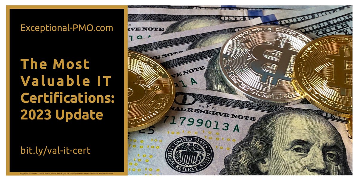 Exceptional_LLC's tweet photo. If you’re interested in seeing a list of the most valuable IT related certifications (informed by multiple sources and updated for 2023), read this: https://t.co/8pdpKKavsu.
#TechnologyCertifications #InformationTechnology #IT #TechCertifications #ITCertifications #Technology https://t.co/FmUg6LNoxU
