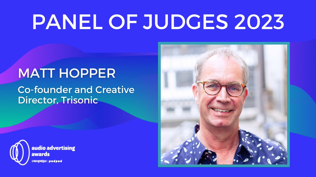 thematthopper's tweet photo. Delighted to be part of the judging panel for @Campaignmag  and @podpodofficial's Audio Advertising Awards and looking forward to hearing the entries. There's still time to enter, by the way...
#AudioAdvertisingAwards https://t.co/q0ULByGomo