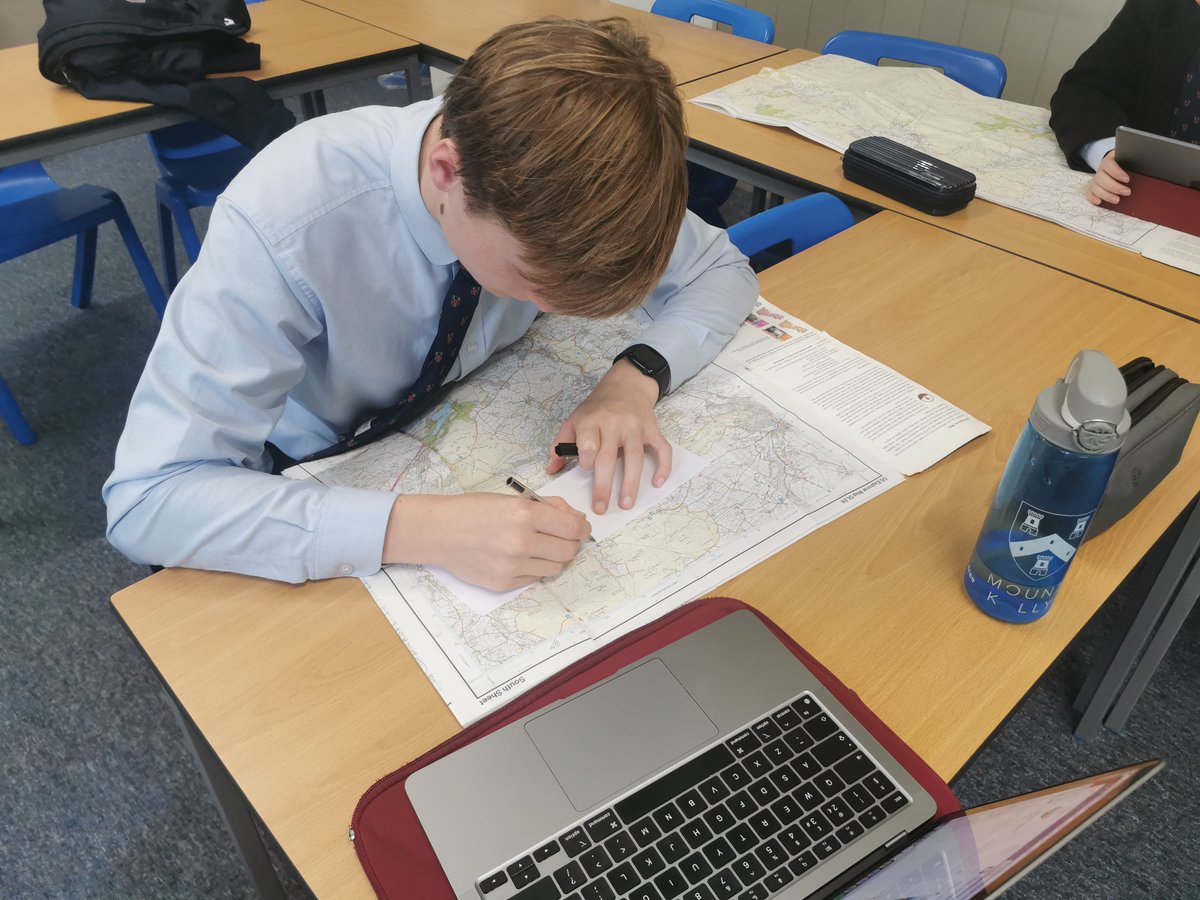 MountKellyGeog's tweet photo. As part of GCSE Year 10 @mount_kelly Geography students have to learn how to interpret an @OrdnanceSurvey  Map.  Measuring distance, use of contours and grid references are just some of the skills they learn as they investigate the upland landscape of  #Dartmoor National Park. https://t.co/5FsfxzkFfB