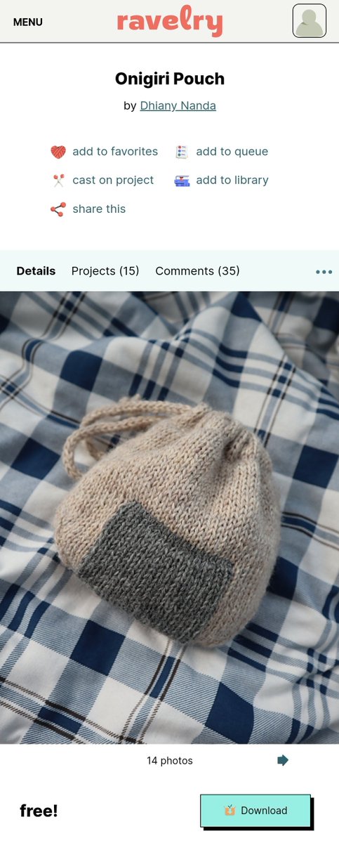 너무 귀여운 파우치 발견
무료 도안이래요

ravelry.com/patterns/libra…