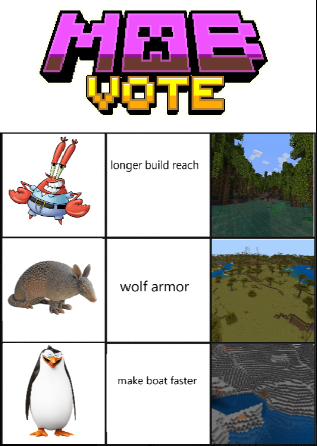 Rozahen_'s tweet photo. #MinecraftMobVote  Les votes sont ouverts à partir de ce soir ! https://t.co/oLvCbehSL0
