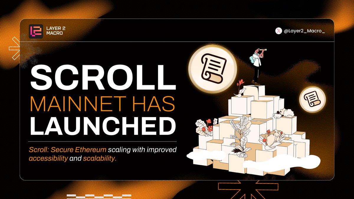 🎉 <a href="/Scroll_ZKP/">Scroll</a> MAINNET HAS LAUNCHED

In a remarkably short span of time, Scroll has successfully deployed its mainnet, with a total value locked (TVL) of $200k and counting.

Share your thoughts about Scroll Network below 👇

#Layer2_Macro_ #Scroll