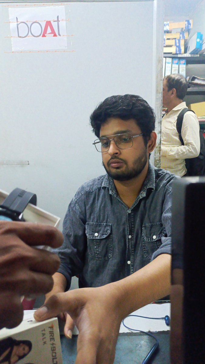 Suhailluddin's tweet photo. I am standing here for more than 1 hour here at boat service centre Aligarh Uttar Pradesh and this person is just busy in attending personal phone calls and just passing his time 
Worst experience....@RockWithboAt https://t.co/AJBilbR4rR