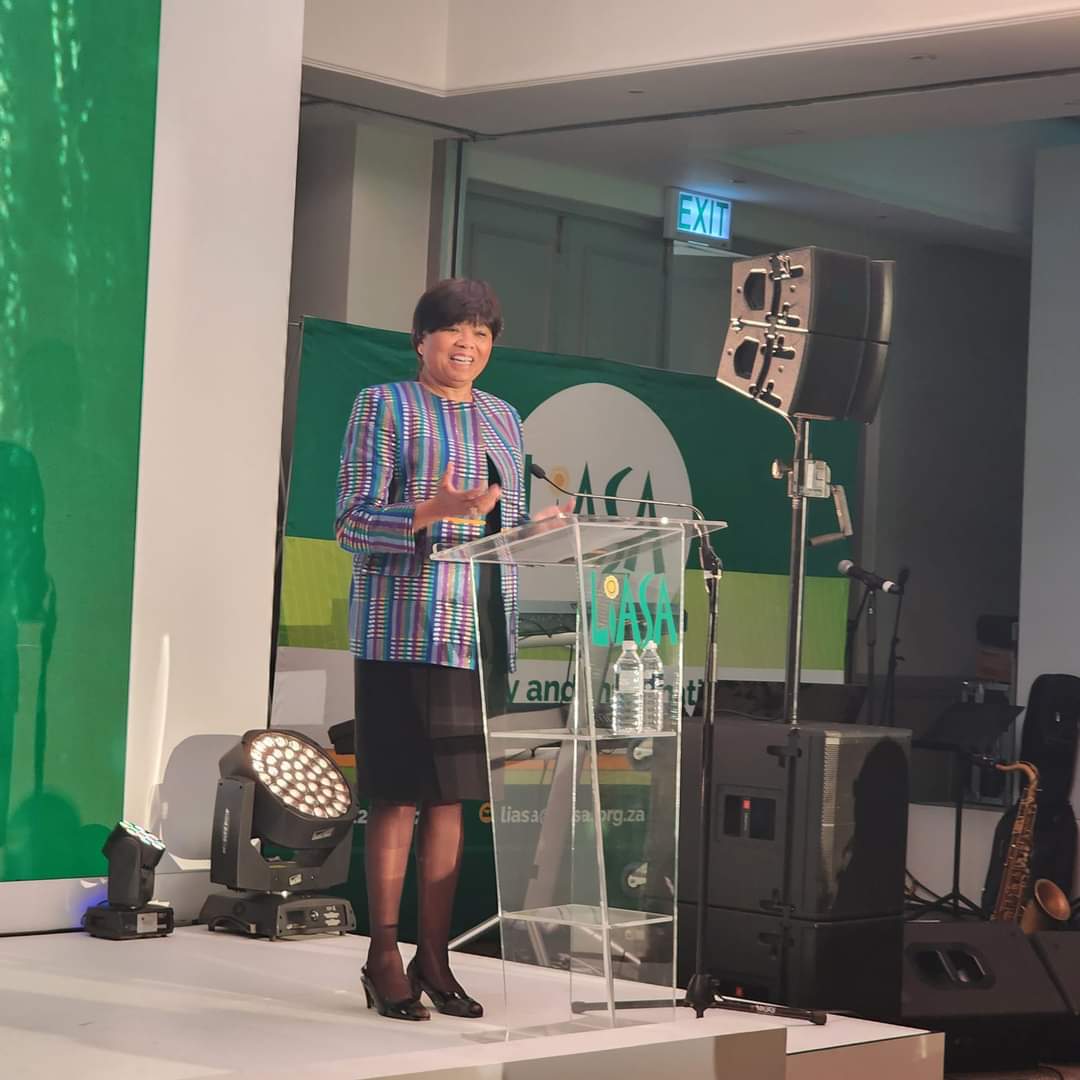 SU_Libraries's tweet image. Well done to Ms Tise: &quot;SALI Trust Lifetime Achievement Award winner, Ms Ellen Tise, First President of LIASA , Senior Director, Stellenbosch University Library&quot;.  #liasaconference2023 #FutureofLibraries