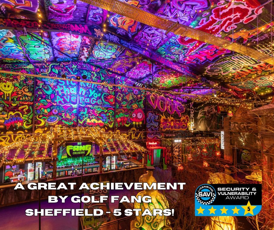 LicensingSAVI's tweet photo. Next up to celebrate in recently gaining their accreditation is @golffanguk! Crazy golf and cocktails? What a mix! 🍸🍹⛳
Congrats guys! Looking forward to seeing those stars displayed!
#crazygolf #sheffield #cocktails #personalsafety #drinking #staysafe #getsavi #lsavi https://t.co/bj5J77XnPt