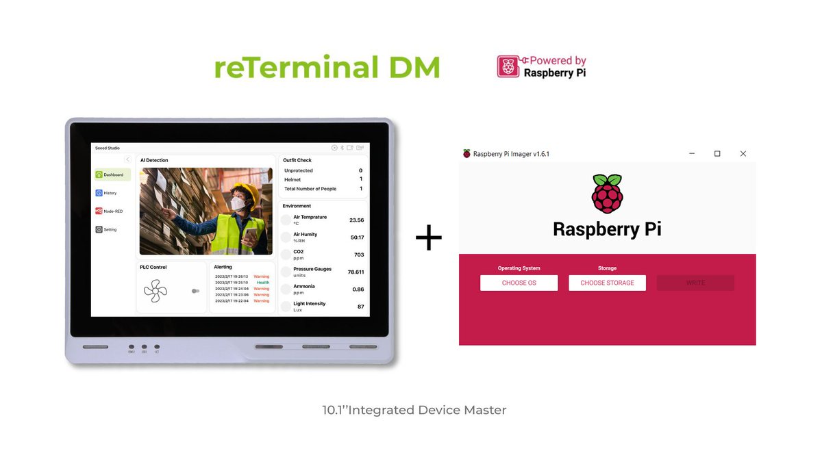 seeedstudio's tweet photo. 💻Today, we will introduce how to flash #RaspbianOS to the eMMC of #reTerminalDM. reTerminal DM is A 10.1" open-source industrial #HMI - an Integrated Device Master to unify data flow and manage the onsite device.
Steps for Flashing Raspbian OS:
Step 1. Flip the boot mode switch located next to the USB Type-C port, make sure switch is set to disable eMMC boot mode according to the diagram below:
Step 2. Please use the USB Type-C data cable connect to the Type-C port on the reTerminal DM, as shown in the above image…
👉To view remaining operation instructions: https://t.co/J1WZmxmiwB
Purchase reTerminal DM: https://t.co/3ECPpp5XTJ
#reTerminalDM #reTerminal #RaspberryPi #HMI #industrialHMI #iot #opensourcehardware