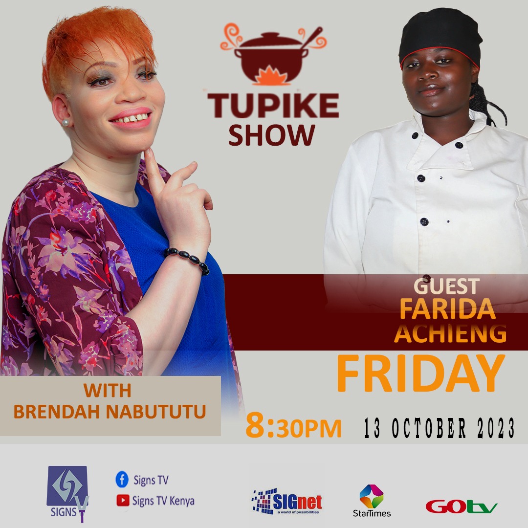 SignsTvKenya's tweet photo. Tune in to Tupike Show every Friday from 8:30PM with Brenda Nabututu only on Signs Tv. #tupike #signstv https://t.co/Zr7miQPNGz