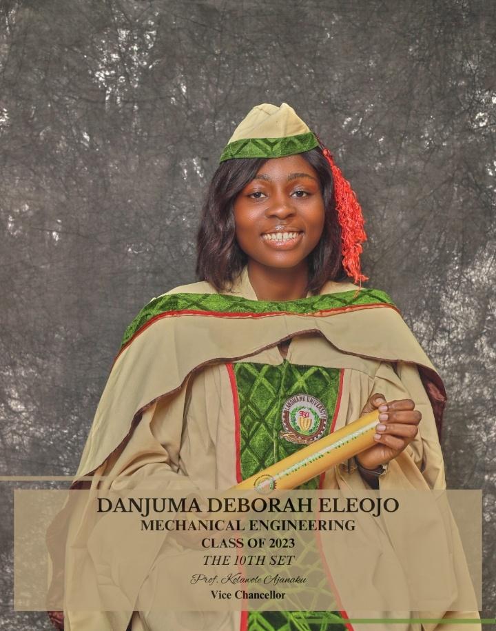danjumaedeborah's tweet photo. Thank You JESUS for my BEng Mechanical Engineering. 
5.00/5.00 ✅✅
#BGSLMU23 https://t.co/5TKRM5YpU1