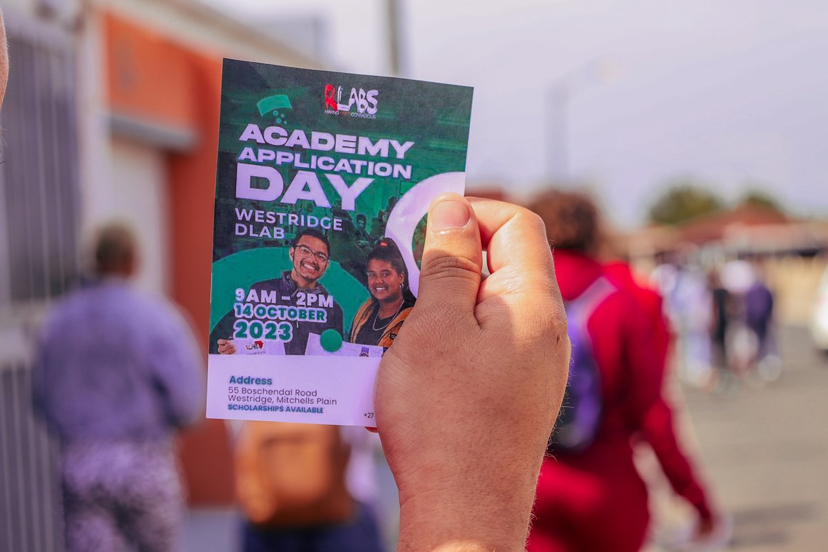 RLabs's tweet photo. A reminder to join our #ApplicationDay where you can apply for various courses. Please ensure to bring your identification (ID) with you for registration.
Date: October 14, 2023
Time: 9 AM - 2 PM
Venue: 55 Boschendal Rd, Westridge, Mitchell's Plain
#RLabs #MakingHOPEContagious https://t.co/YcRxVhPysP