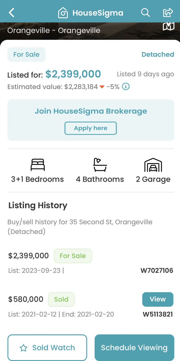 inked_investing's tweet photo. @Tablesalt13 Hereโs one for you in Orangeville, ON. Currently the highest price house in the town. Looks like a flip gone terribly wrong. 580K to 2.4M #tore #mls #realty #realtor #realestate #canadianre #canada https://t.co/oQ4vxTC9vD