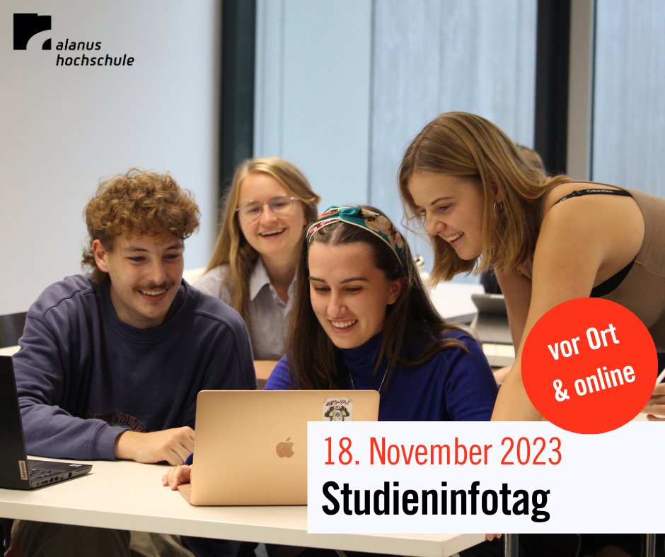 📣 Save the Date: Am 18. November ist #Studieninfotag an der #AlanusHochschule! Workshops, Vorträge, Beratungen uvm. Kommt vorbei und findet euer Wunschstudium! alanus.edu/de/aktuelles/v…