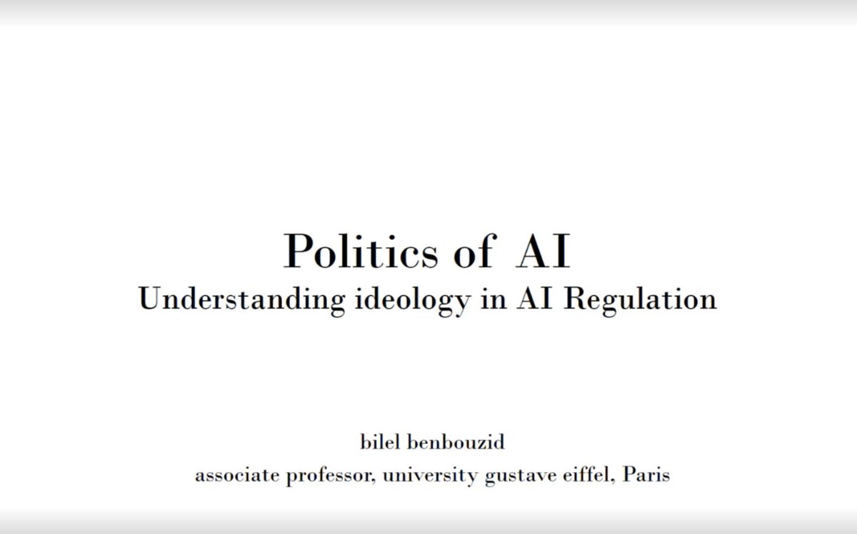 trail_lab's tweet photo. Yesterday, at the TRAIL seminar, Pr. Bilel Benbouzid from @UGustaveEiffel and #LISIS lab presented his work on "Politics of AI". An insightful talk, about the societal impacts of #AI through a political prism, which sparked lots of discussions! 💡 #AIEthics #STS https://t.co/7HpyPgTQRM
