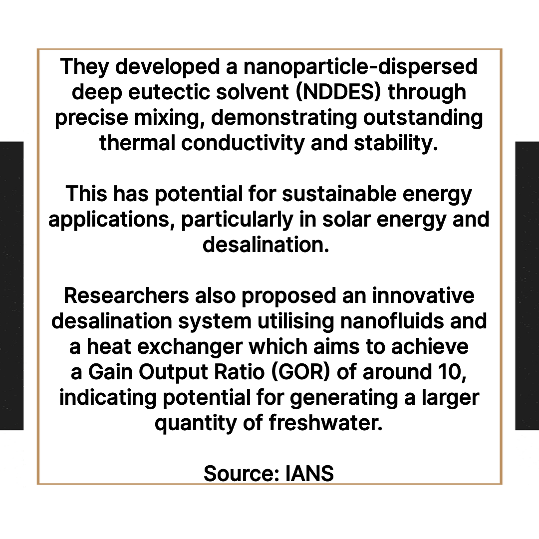 mayur259's tweet photo. News: IIT Guwahati’s New Heat Transfer Liquid to Use Solar Power for Desalination
#IITGuwahati #HeatTransferLiquid #SolarPower #Desalination #Research #HeatTransfer #Nanofluids #DesalinationSystem #Water #Seawater #WaterScarcity #WaterShortage #Freshwater @IITGuwahati @iitg https://t.co/w3sBweVcYT