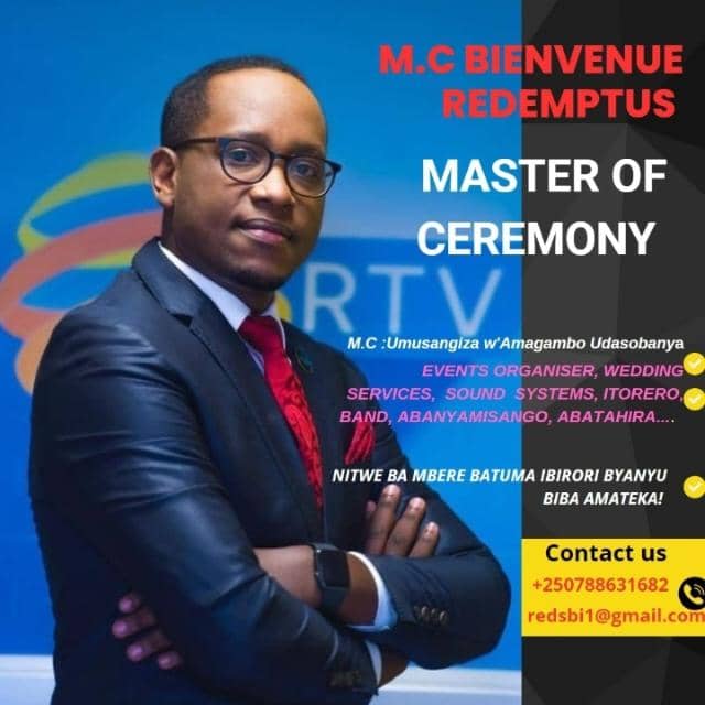 Redemptus_B's tweet photo. M.C BIENVENUE REDEMPTUS. Nitwe ba mbere bagufasha gutuma ibirori byanyu bitazibagirana mu mitima y'inshuti n'abavandimwe banyu.  DUHAMAGARE kuri +250788631682 TUBAFASHE! https://t.co/hrHZ96hHwU